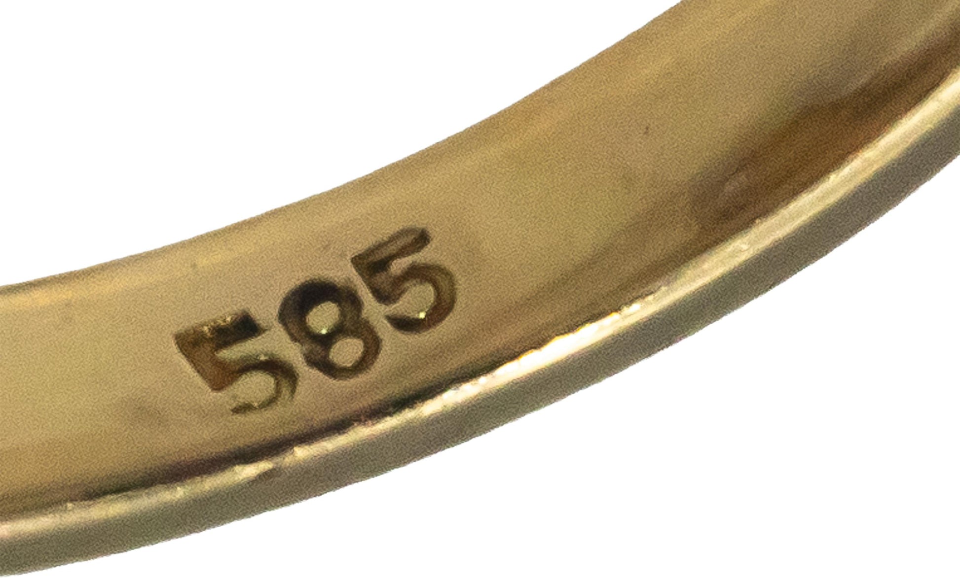 14k Yellow Gold VS Round Diamond and 5.2mm Pearl Ring 0.30CT Size 7.75