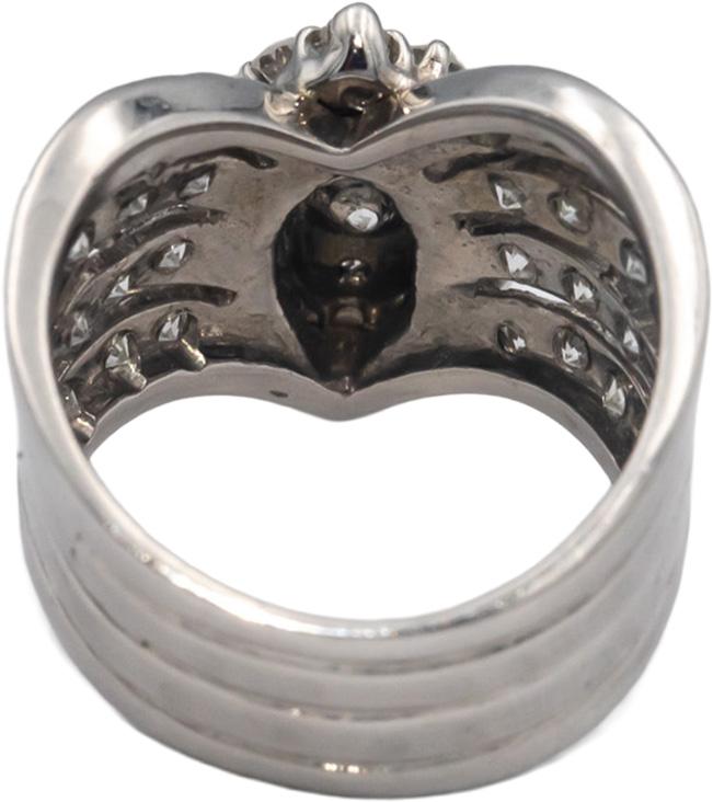 Antique Vintage 14k White Gold 1.0CT VS Round Cut Diamond Ring Size 5