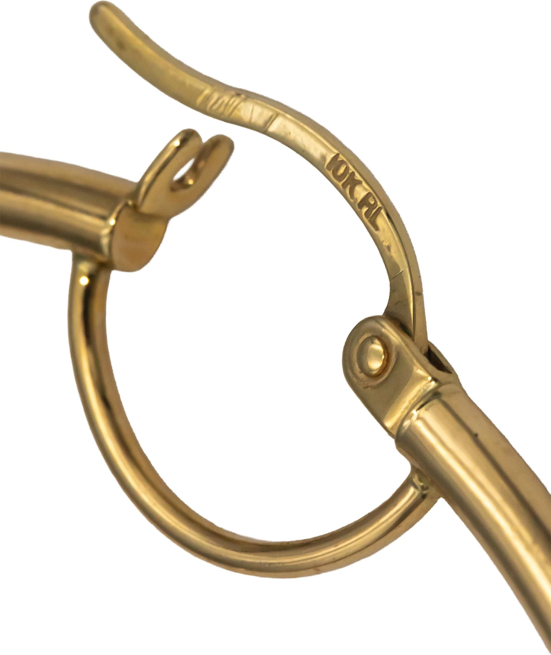 10k Yellow Gold Jewelry Jumbo Hoop Earrings