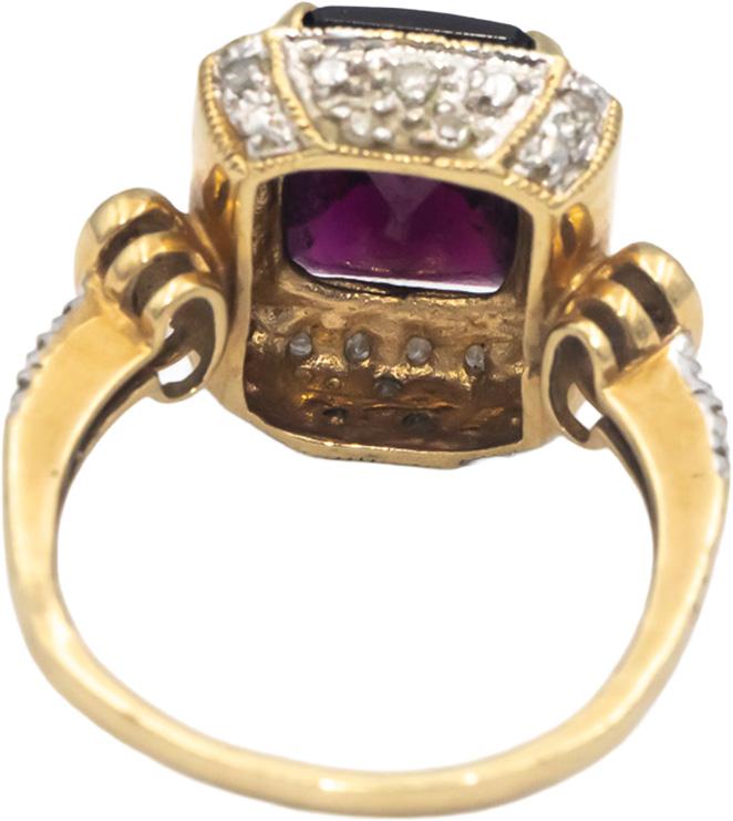 10k Yellow Gold Jewelry 3.20CT Diamond & Garnet Cocktail Ring Size 8