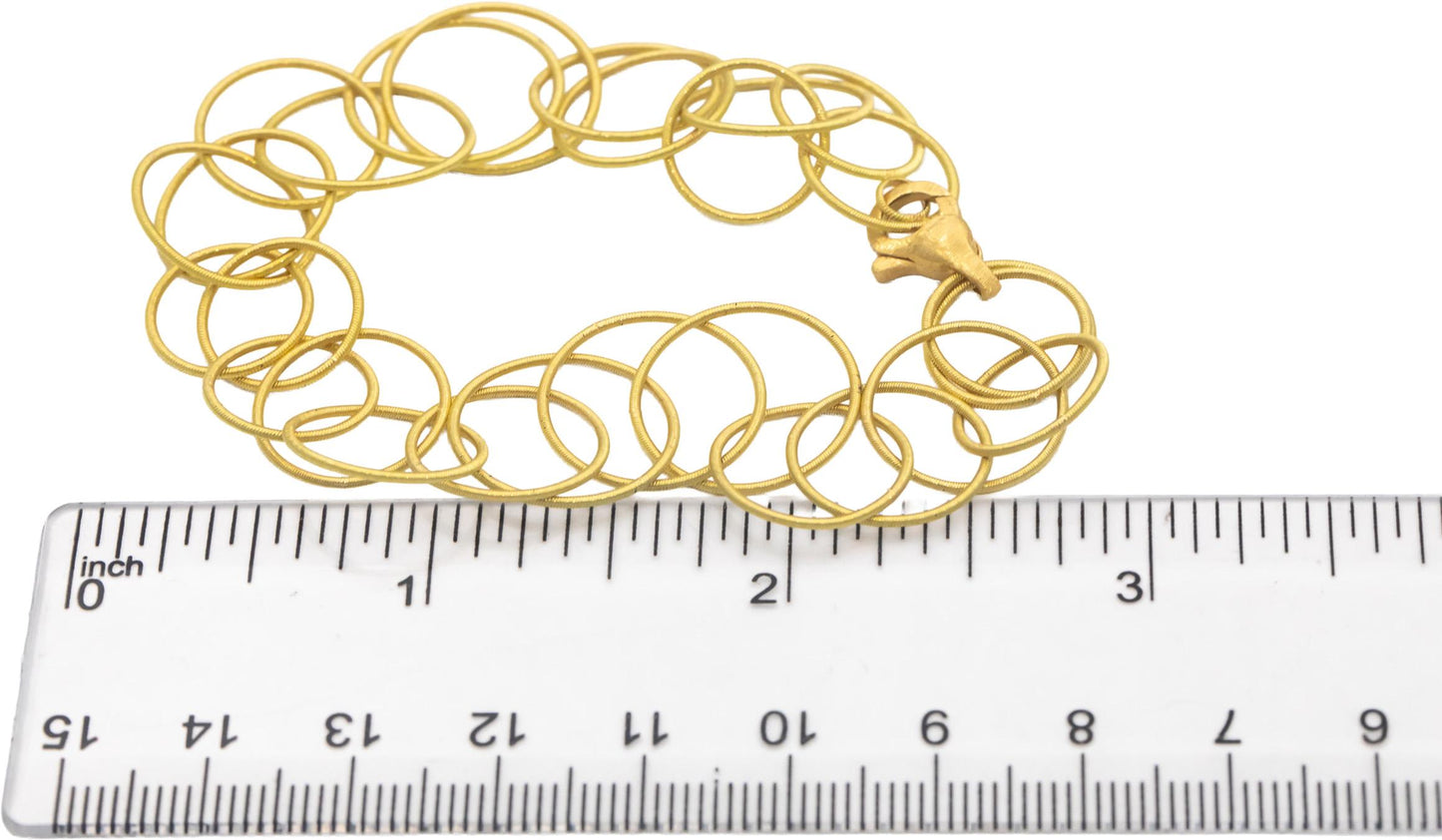 BUCCELLATI 18k Yellow Gold Jewelry Hawaii Collection Link Bracelet