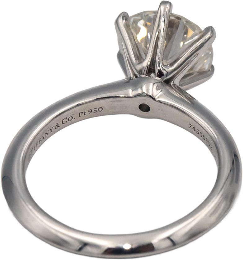 TIFFANY & CO. Platinum VS1/I Diamond Engagement Ring 2.22CT w/ Papers $56,500