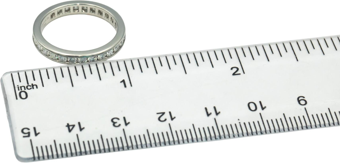 TIFFANY & CO. Platinum VS Round Cut Channel Set 3mm Eternity 1.0CT Ring $7400