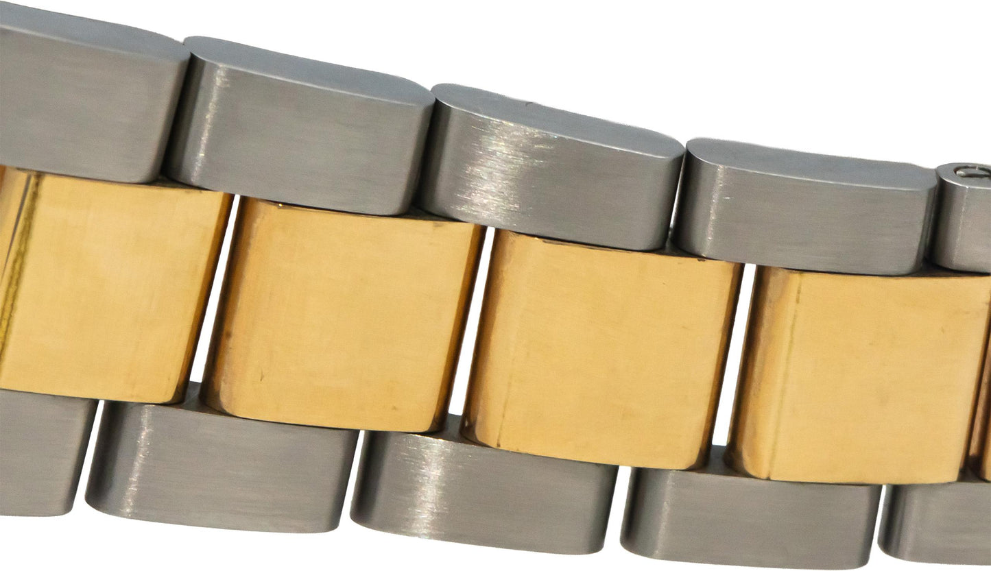 ROLEX 18k Gold Stainless Steel Datejust 1601 Custom Bracelet Automatic Watch