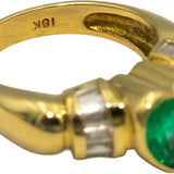 GIA Certified 18k Gold Heart Colombian Emerald & Diamond Ring 2.10CT Size 6
