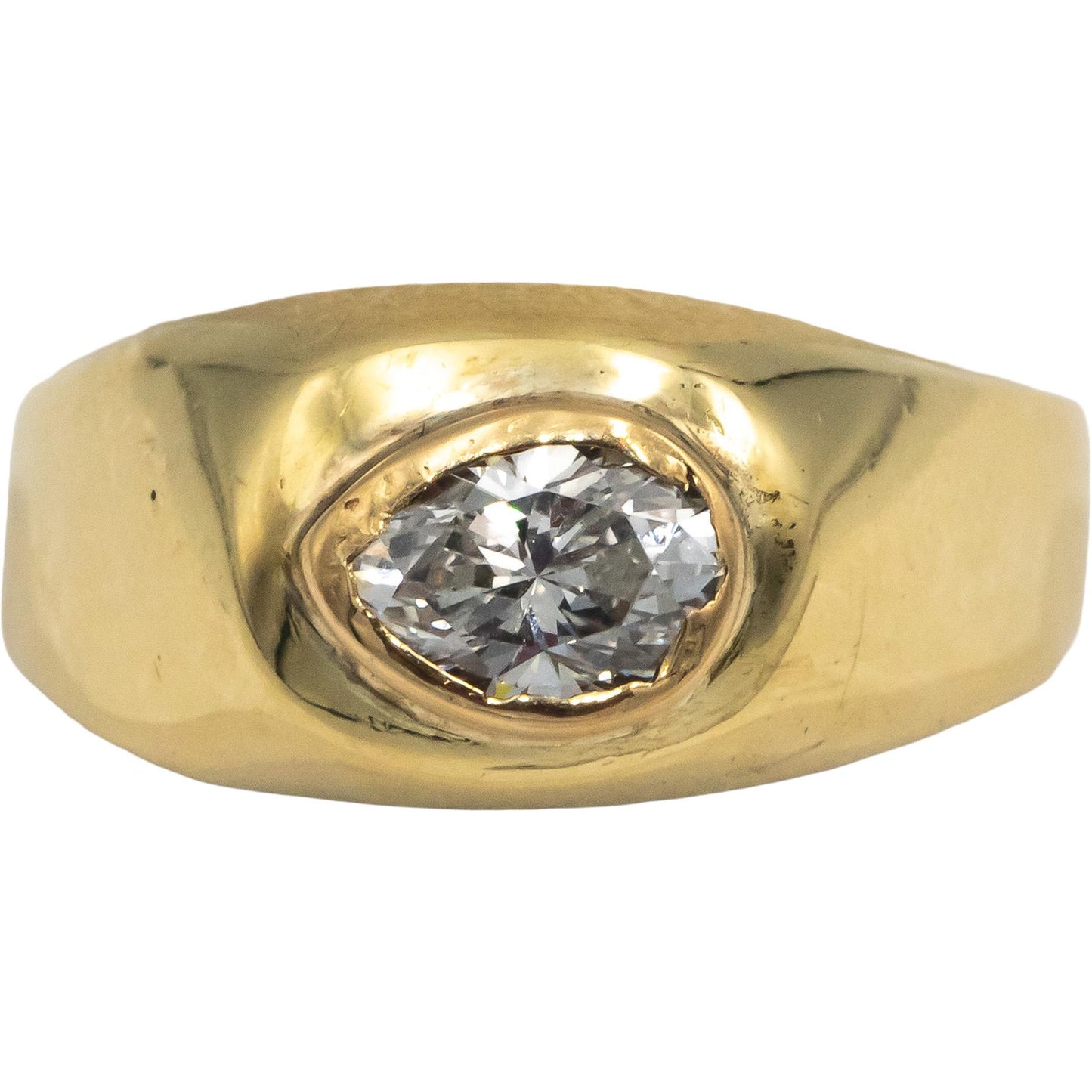 14k Yellow Gold Pear Cut VS Diamond Solitaire Ring 0.75CT Size 10