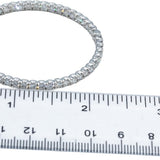 18k White Gold VS Round Diamond Inside Out Circle Hoop Earrings 7.33CT