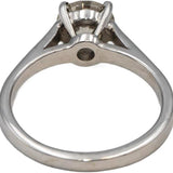 Round Diamond 18k White Gold Solitaire Engagement Ring 1.09CT Size 6