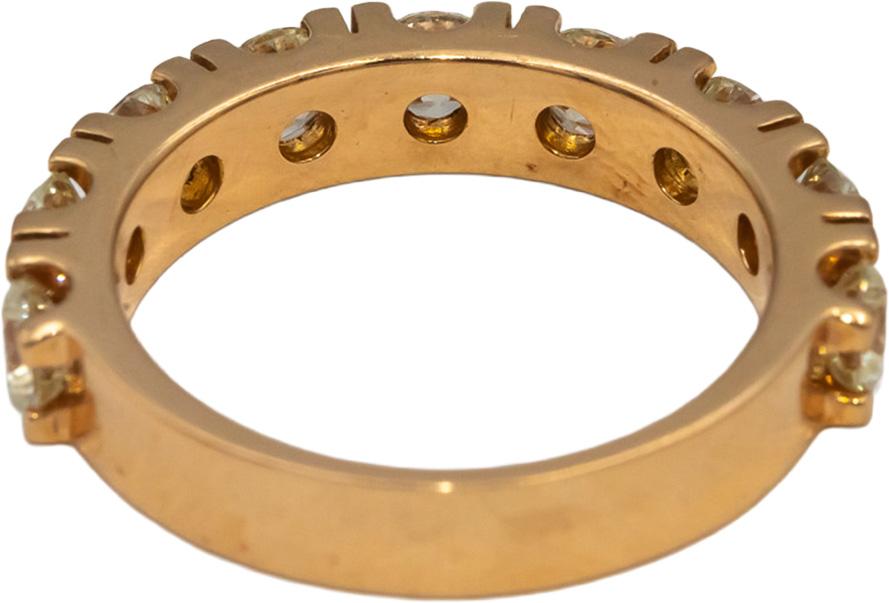 18k Rose Gold VS Round Diamond Half Eternity Band Ring 1.66CT Size 6.25