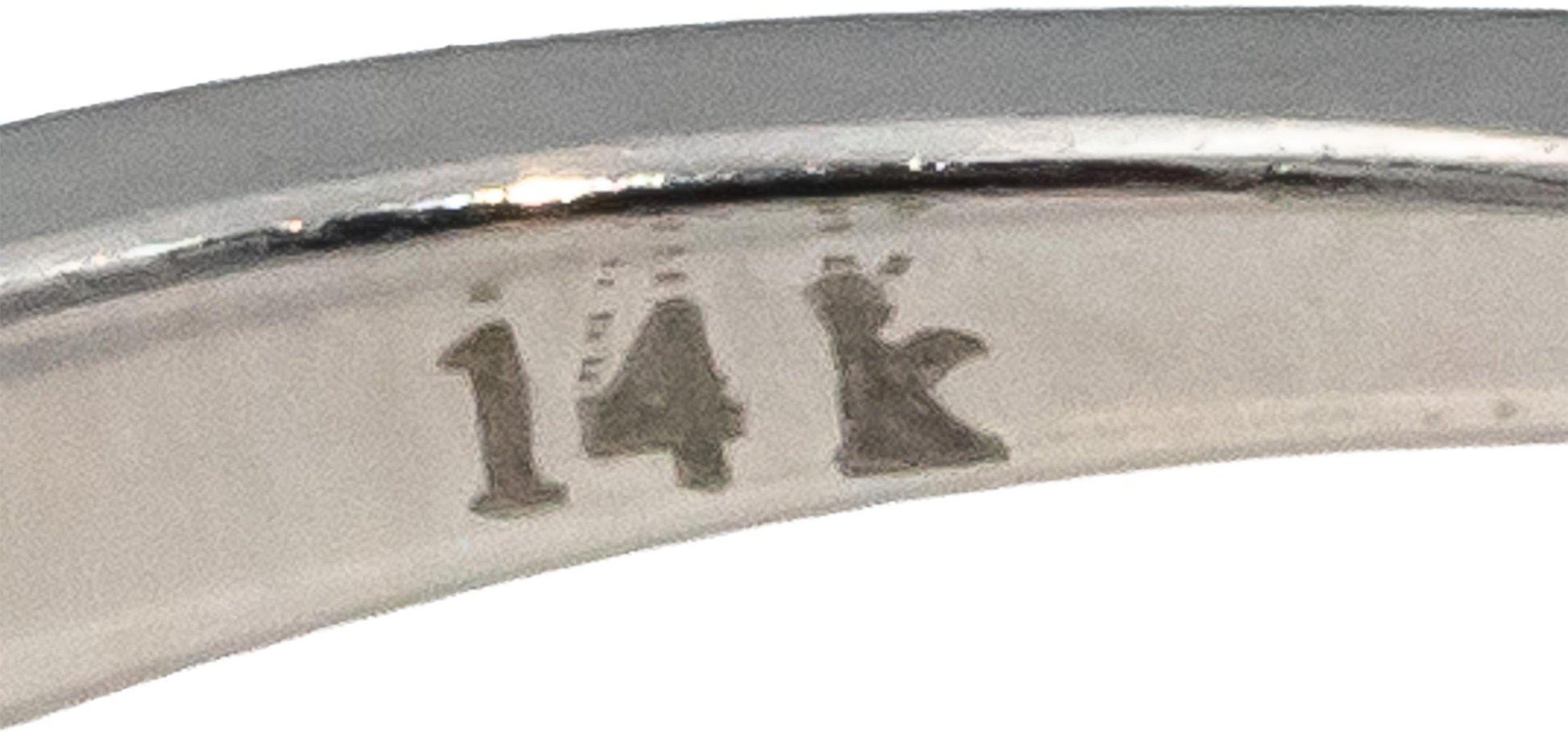 14k White Gold Round Diamond Cocktail Ring 0.15CT Size 7.5