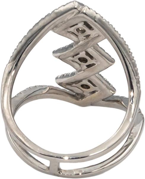 14k White Gold Round Diamond Cocktail Ring 0.75CT Size 5