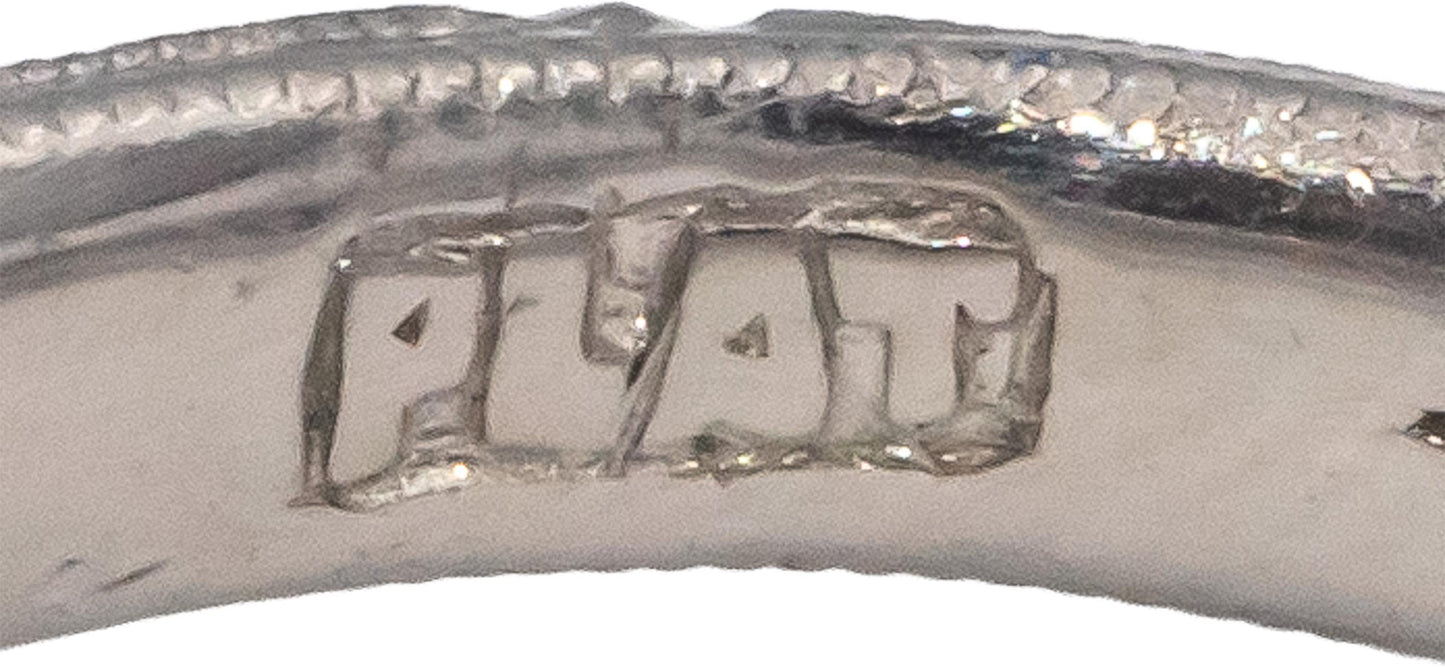 TACORI Platinum Oval Sapphire Round Diamond Cocktail Ring 0.99CT Size 6.5