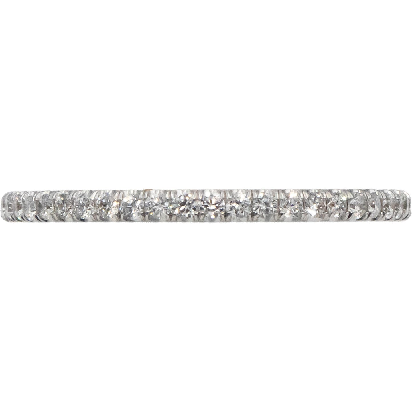 18k White Gold VS Round Diamond Eternity Band Ring 0.35CTW Size 6.5