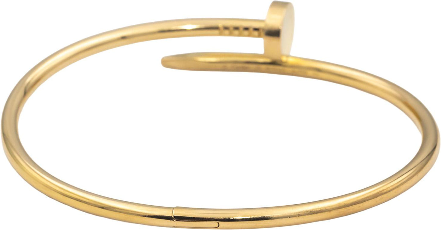 CARTIER 18k Gold Juste Un Clou Nail Bangle Bracelet Size 20 $8700 Retail