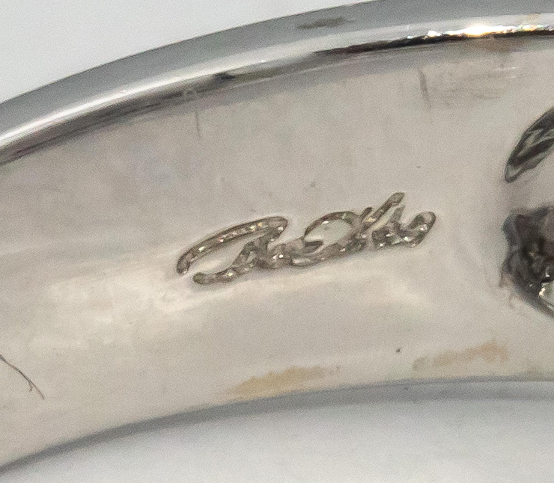 14k White Gold Cabochon Cut Bezel Set Opal Solitaire Ring 2.0CT Size 10