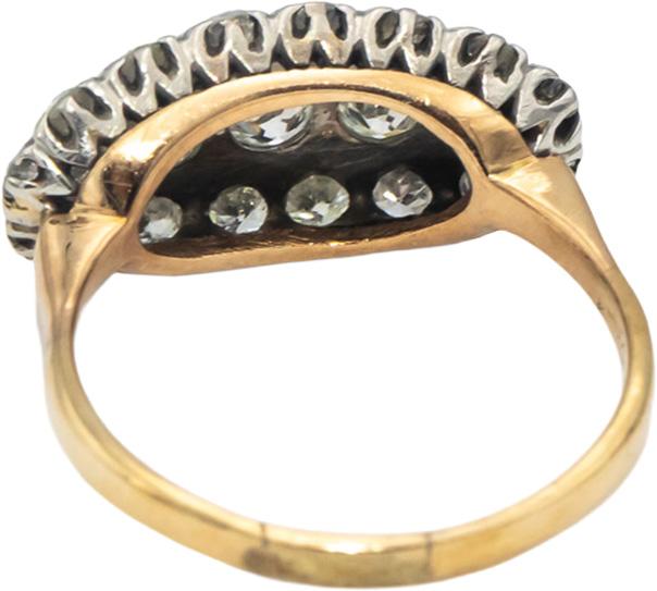 Vintage Antique 18k White Yellow Gold Old Euro Diamond Ring 1.40CT Size 9