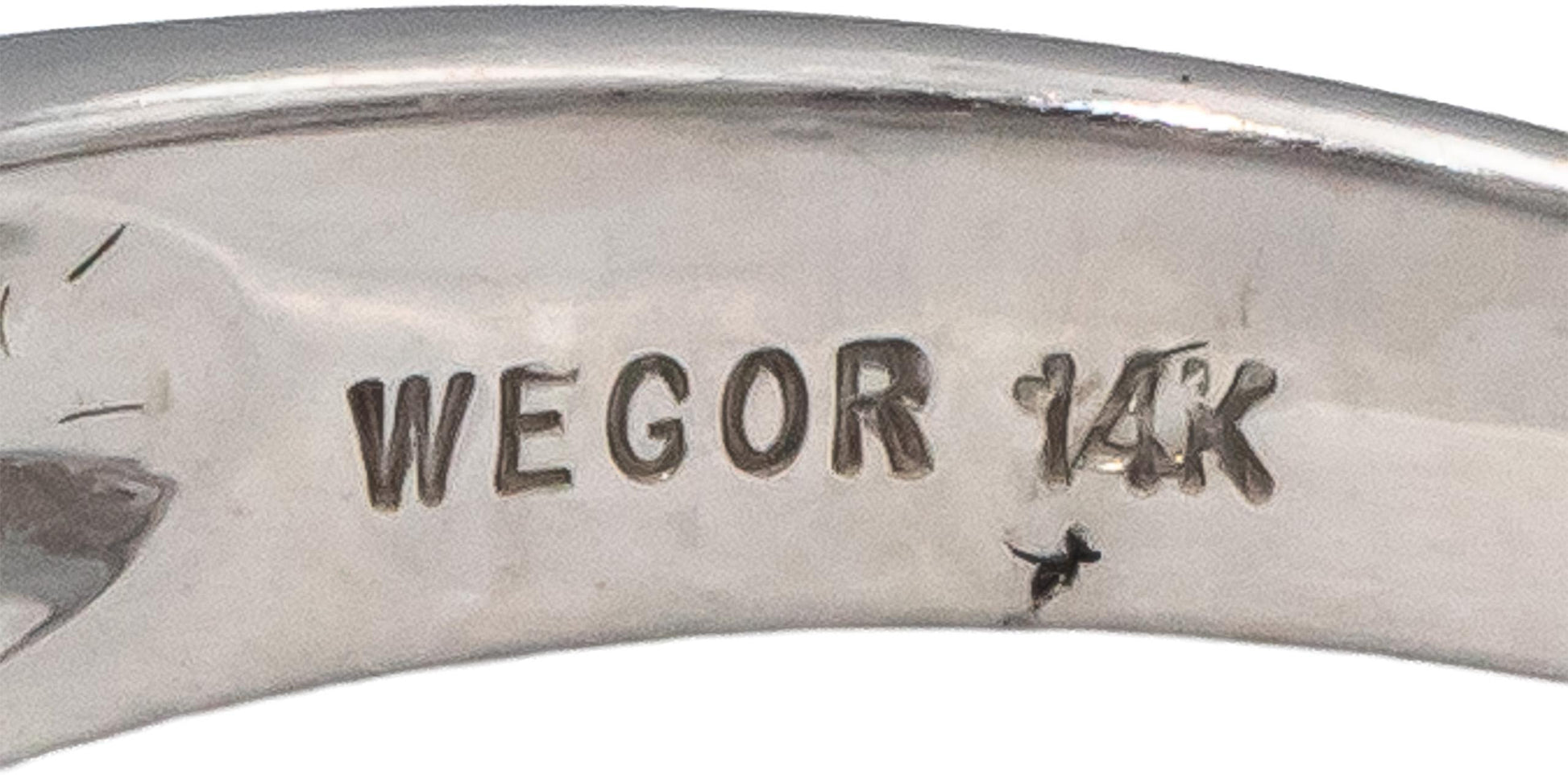 14k White Gold Baguette Cut Channel Set Two Row Band Ring 0.35CT Size 7