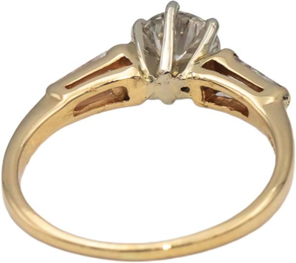 14k Gold & Platinum VS Lab-Grown & Natural Diamond Engagement Ring 0.83CTW