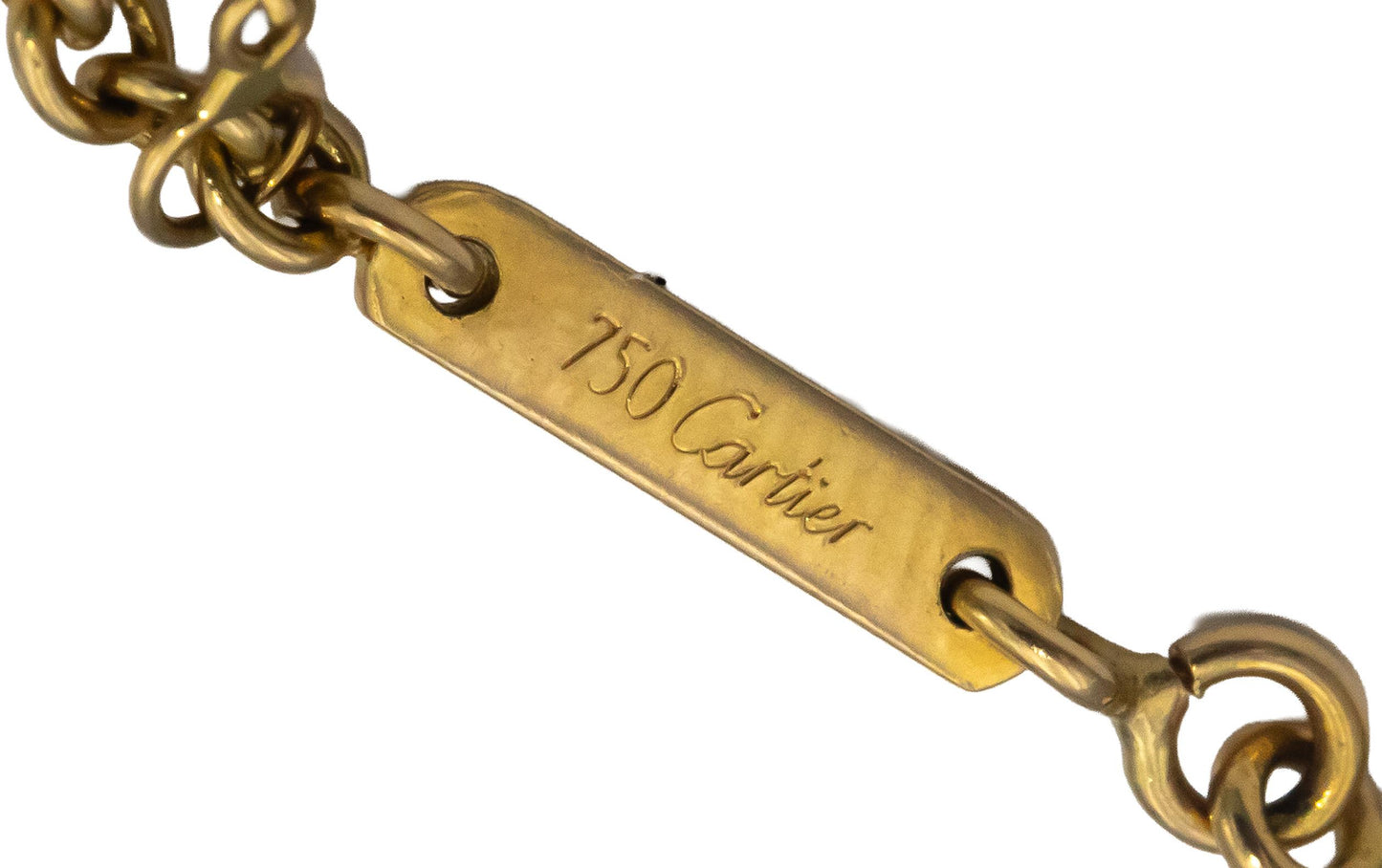 CARTIER 18k Tri-Color Gold Trinity Interlocking Rings Necklace