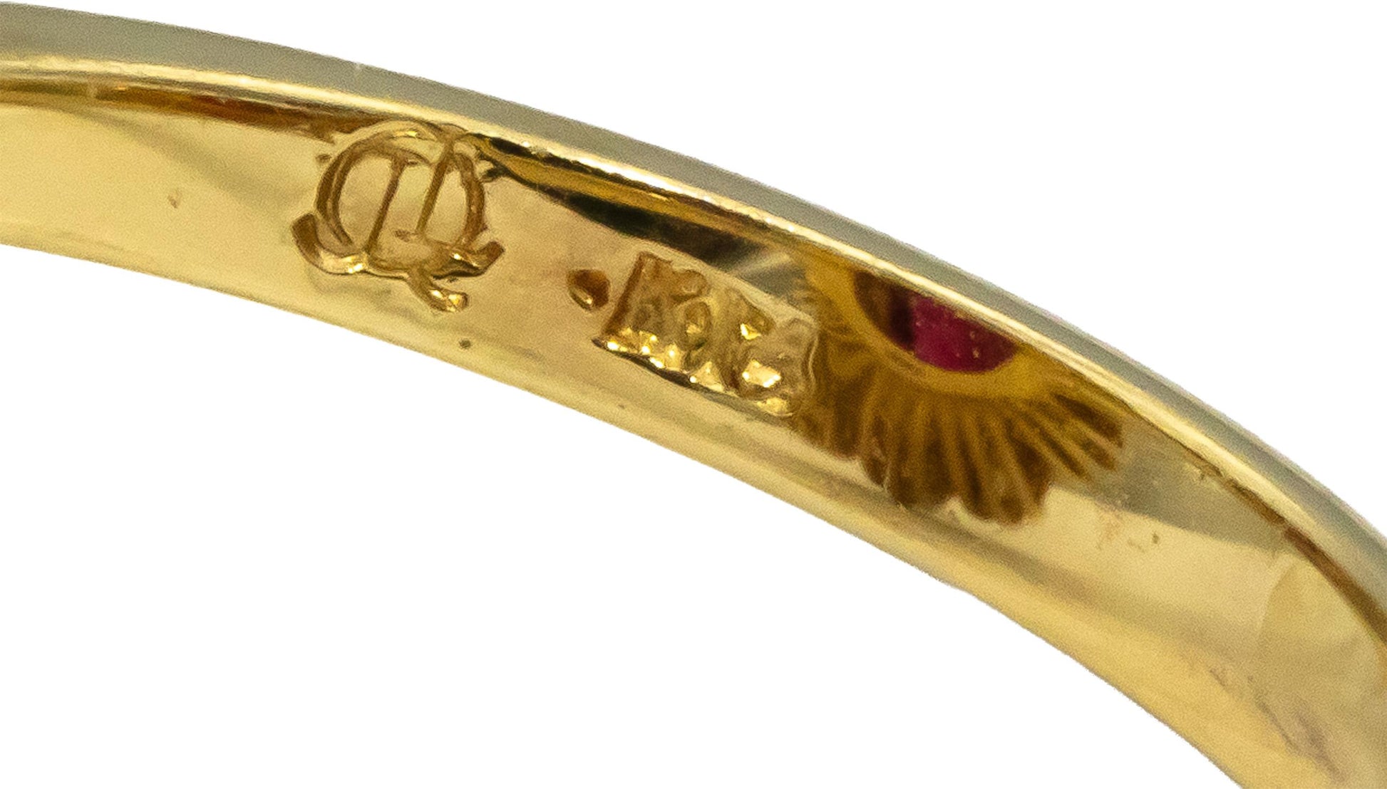 GIA Certified 14k Yellow Gold Diamond & Manufactured Ruby Ring 5.0CT Size 7