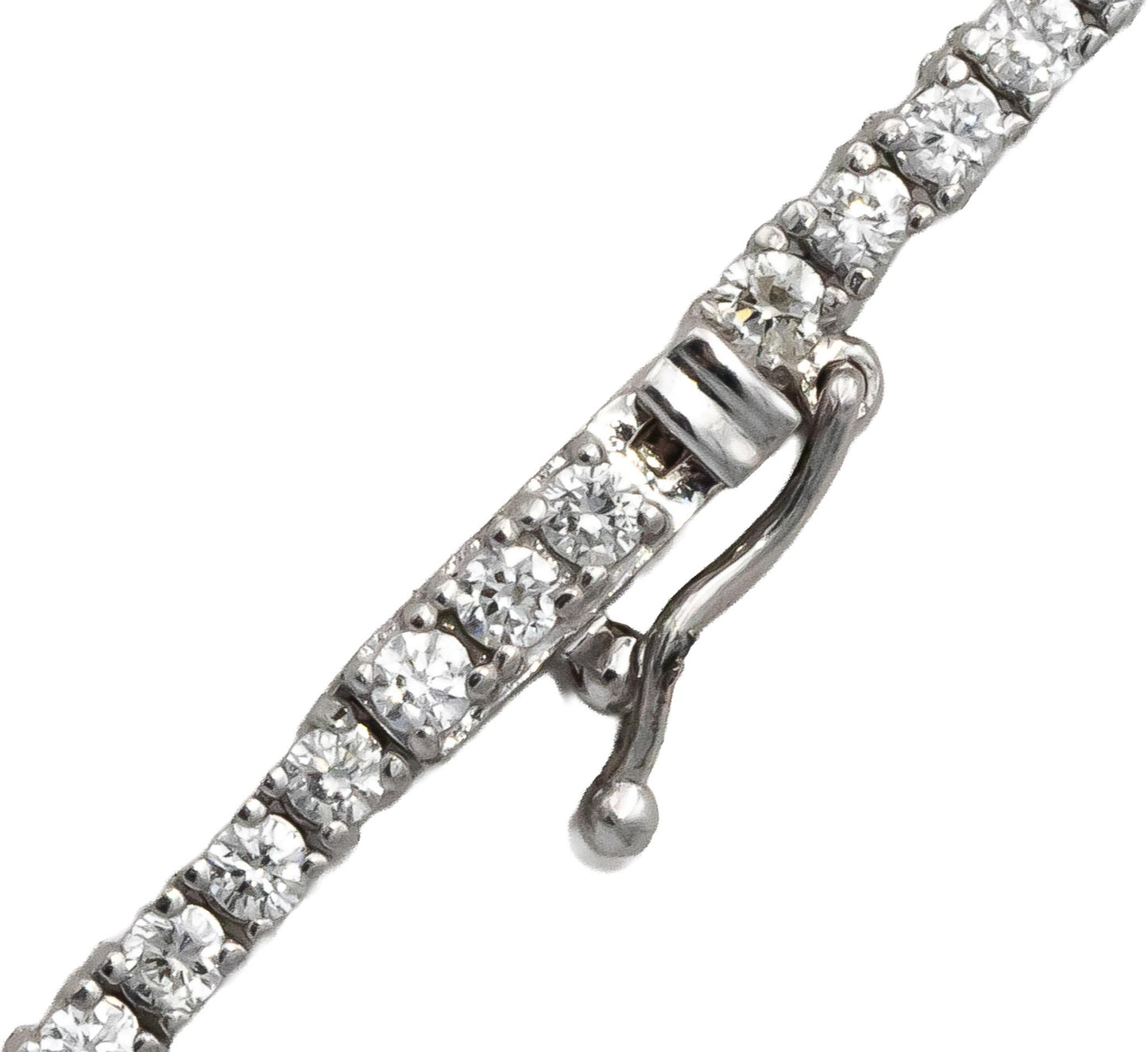 14k White Gold VS Round Diamond Tennis Necklace 5.59CT