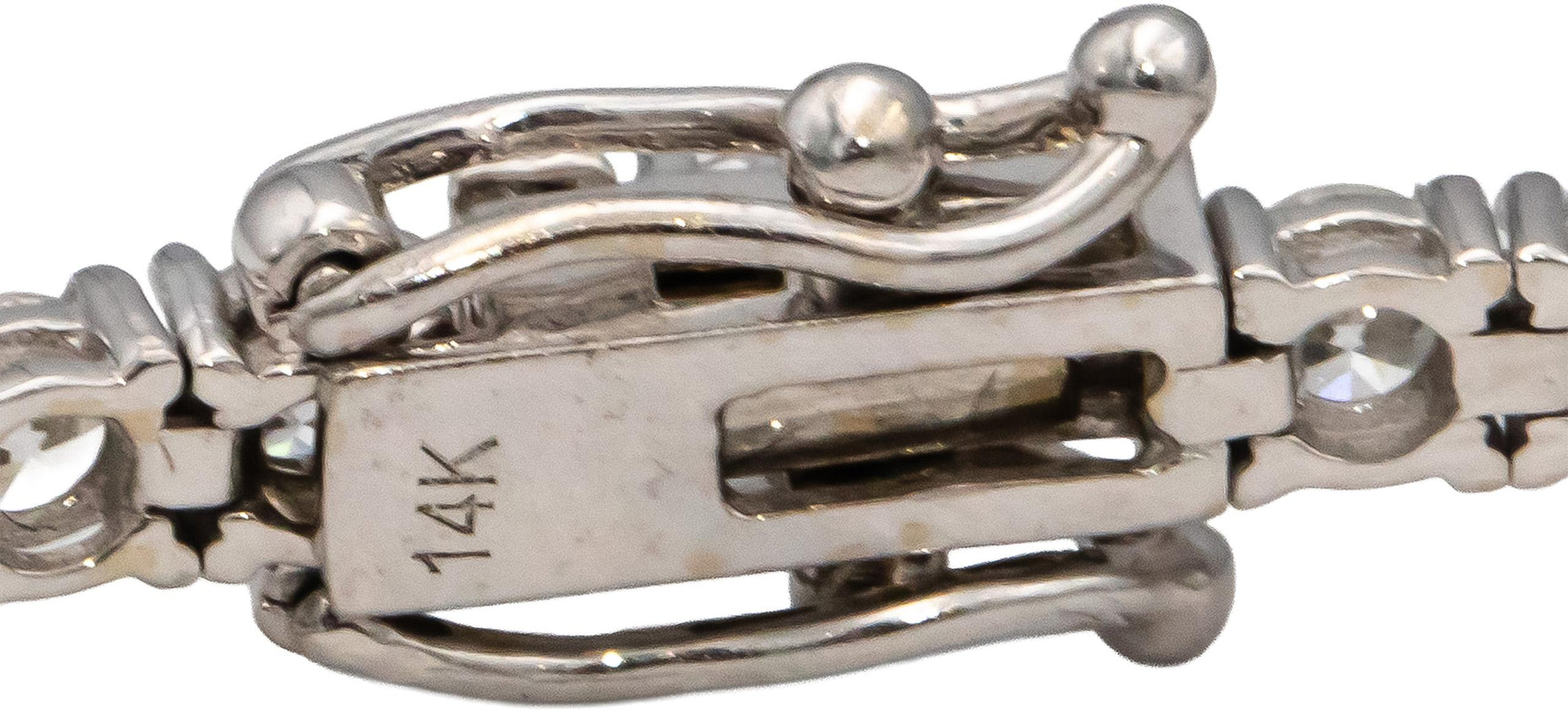 14k White Gold VS Round Diamond Tennis Bracelet 4.80CT