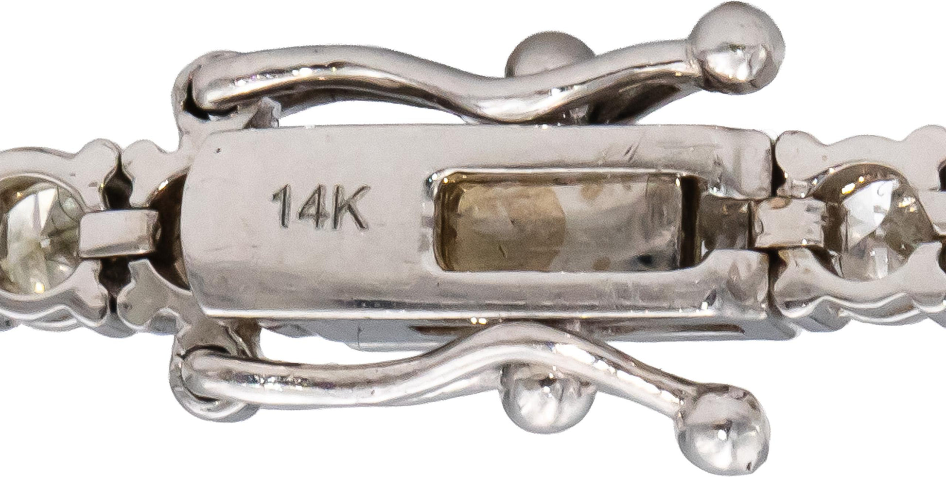 14k White Gold Round Diamond Tennis Bracelet 5.49CT