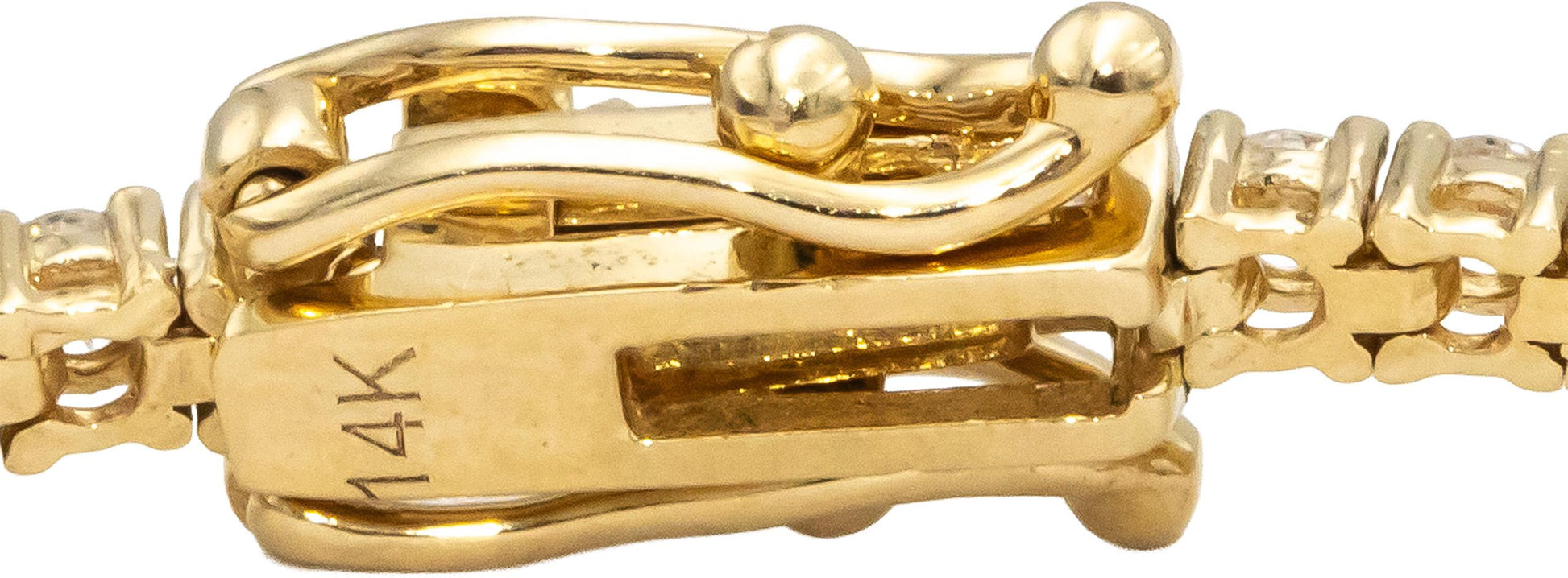 14k Yellow Gold VS Round Diamond Tennis Bracelet 2.25CT