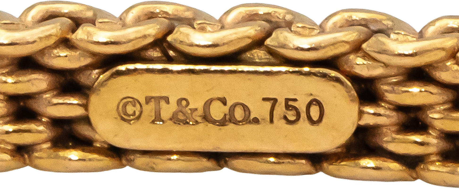 TIFFANY & CO. 18k Rose Gold Somerset Mesh Bangle Bracelet