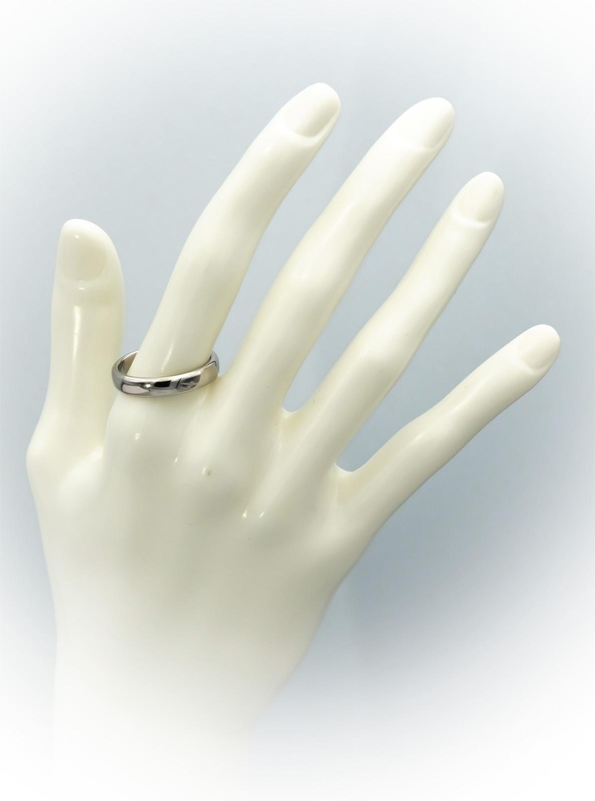 TIFFANY & CO. Platinum 4.5mm Wide Band Ring Size 10.25