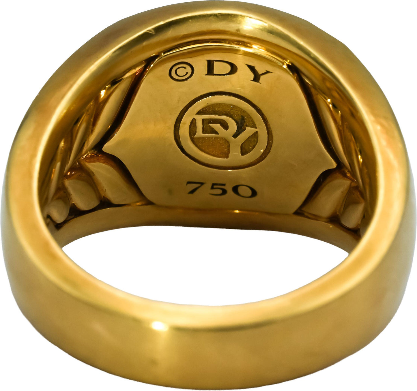 DAVID YURMAN 18k Yellow Gold Signet Ring Size 5 w/ Pouch 4950 Retail