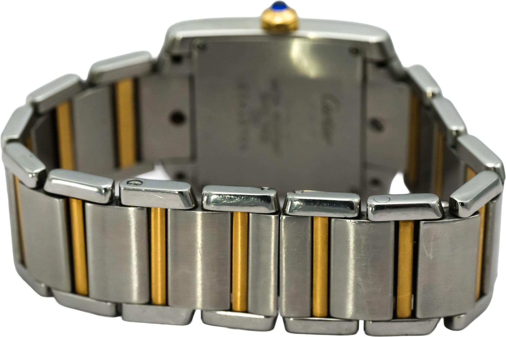 CARTIER Stainless Steel & 18k Gold Tank Françoise Small Model Quartz Watch 2384