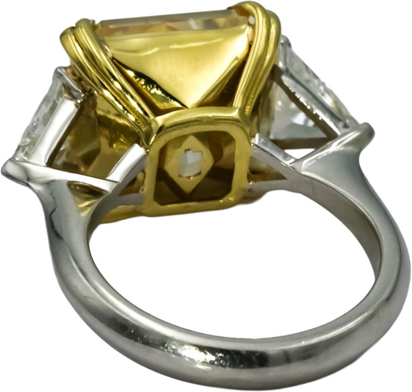 GIA Platinum & 18k Gold VS2/S-T Radiant Cut Diamond Ring 13.01CT w/ 11.51CT
