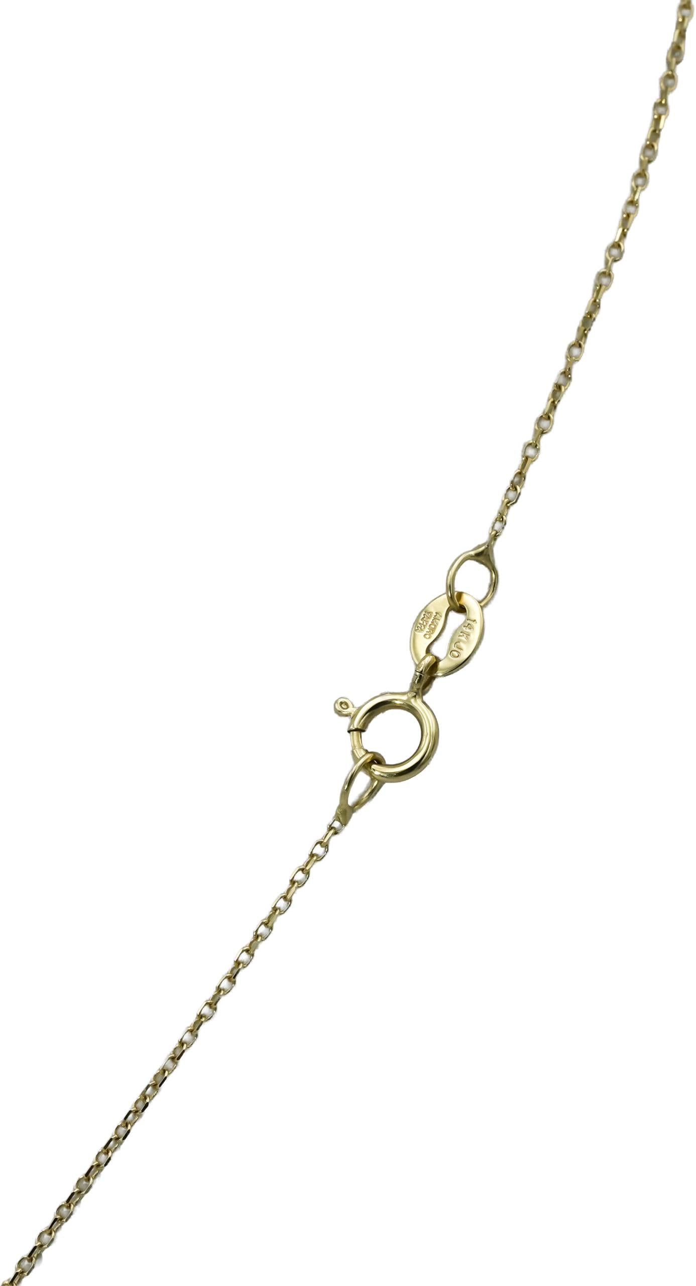 14k Yellow Gold Marquise Cut Diamond Solitaire Pendant Necklace 1.01CT