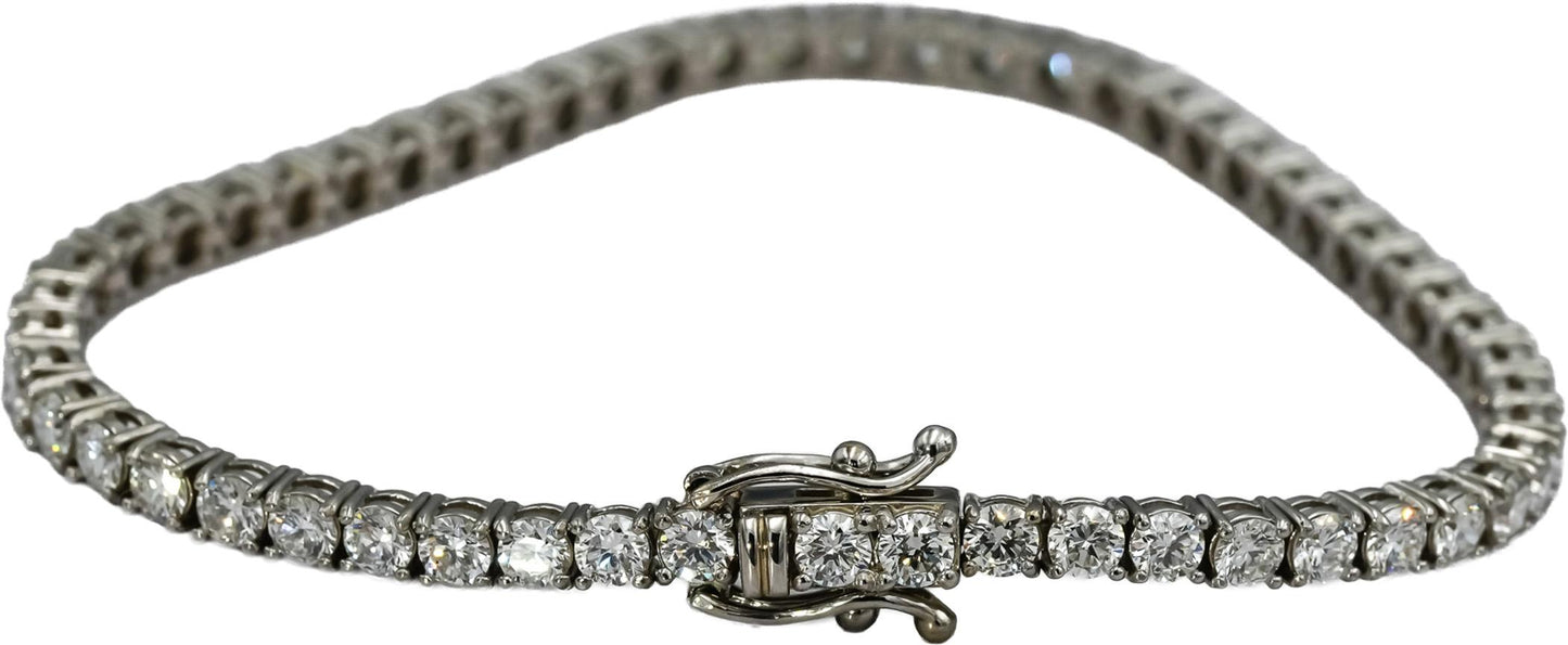 14k White Gold VS Lab-Grown Diamond Tennis Bracelet 8.86CT