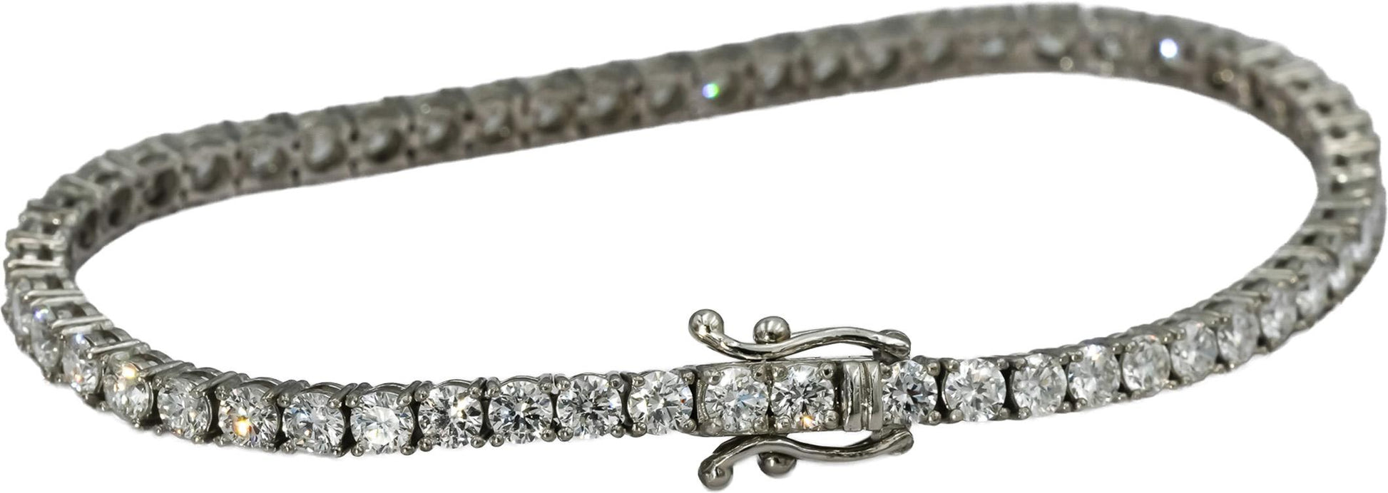 14k White Gold VS Round Lab-Grown Diamond Tennis Bracelet 5.83CT