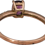 10k Rose Gold Diamond and Pink Sapphire Ring 0.50CT Size 6.75