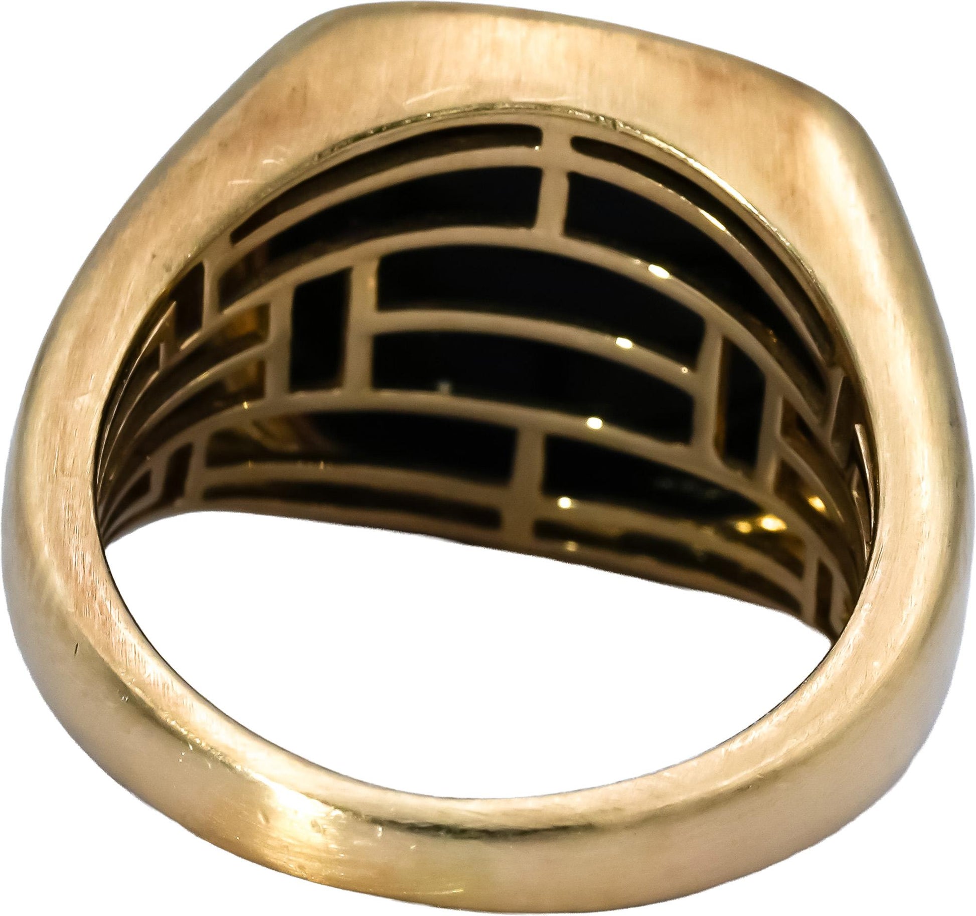 EFFY 14k Yellow Gold Cabochon Black Onyx Ring Size 9.25