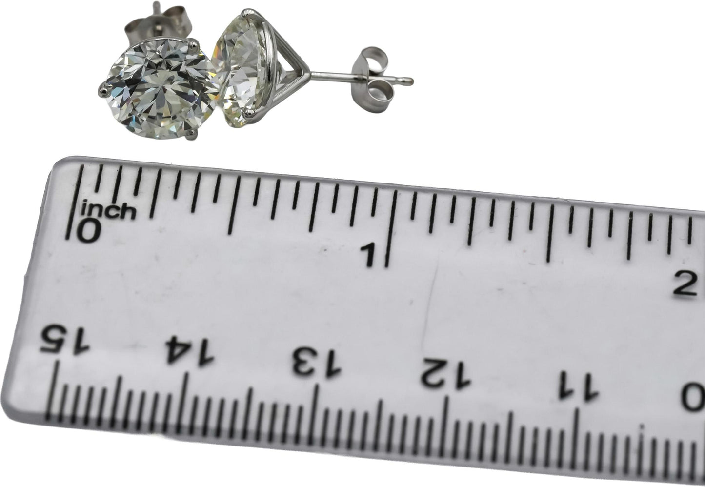 IGI Certified 14k White Gold VS1-VS2/E-G Lab-Grown Diamond Stud Earrings 6.16CT