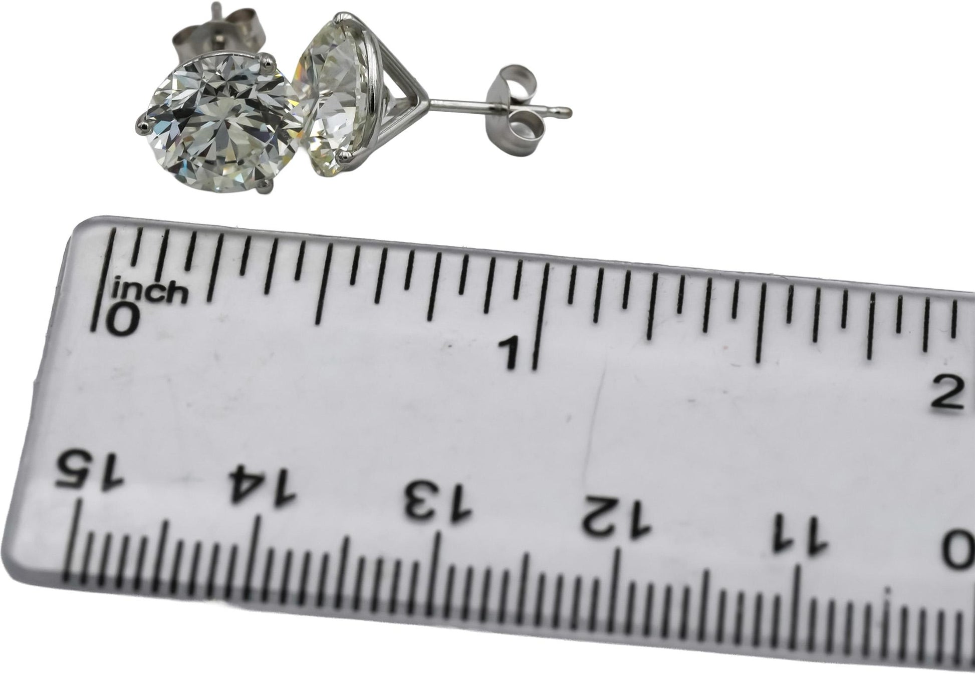 IGI Certified 14k White Gold VS1-VS2/E-G Lab-Grown Diamond Stud Earrings 6.16CT
