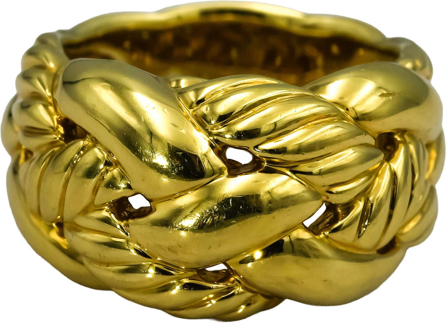 DAVID YURMAN 18k Gold Woven Collection Cable Ring 13.0mm Wide 5400.00 Retail