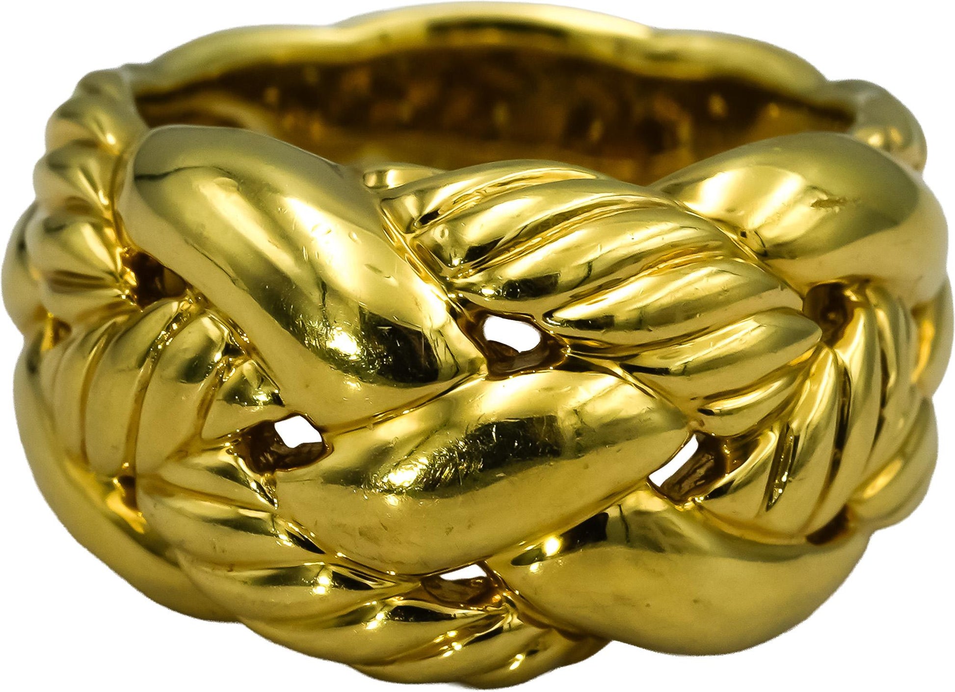 DAVID YURMAN 18k Gold Woven Collection Cable Ring 13.0mm Wide 5400.00 Retail