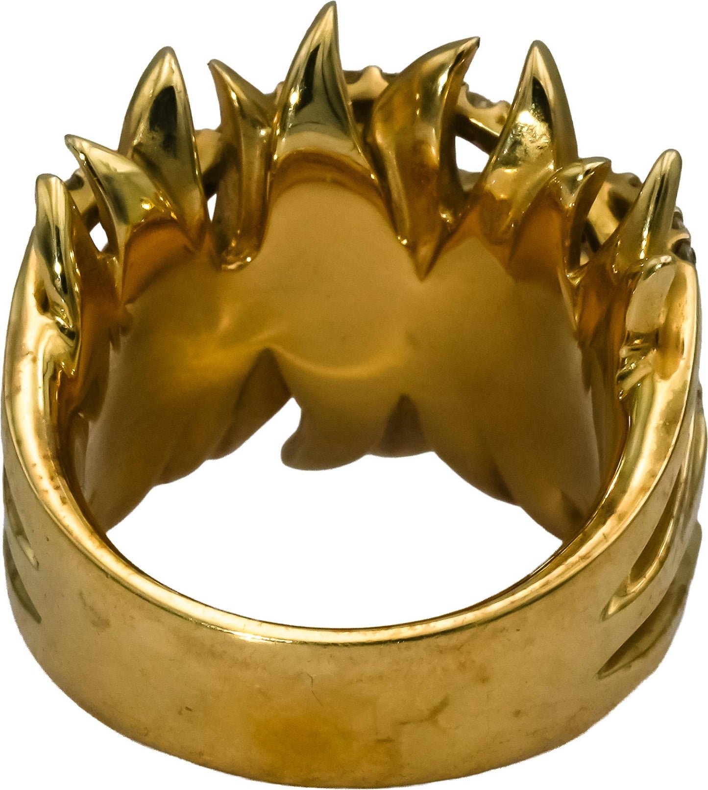 14k Yellow Gold Round Diamond Floral Leaf Cocktail Ring 1.0CT Size 7