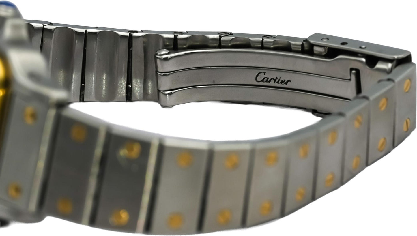 CARTIER Stainless Steel & 18k Gold Santos 24mm Quartz Ladies Watch