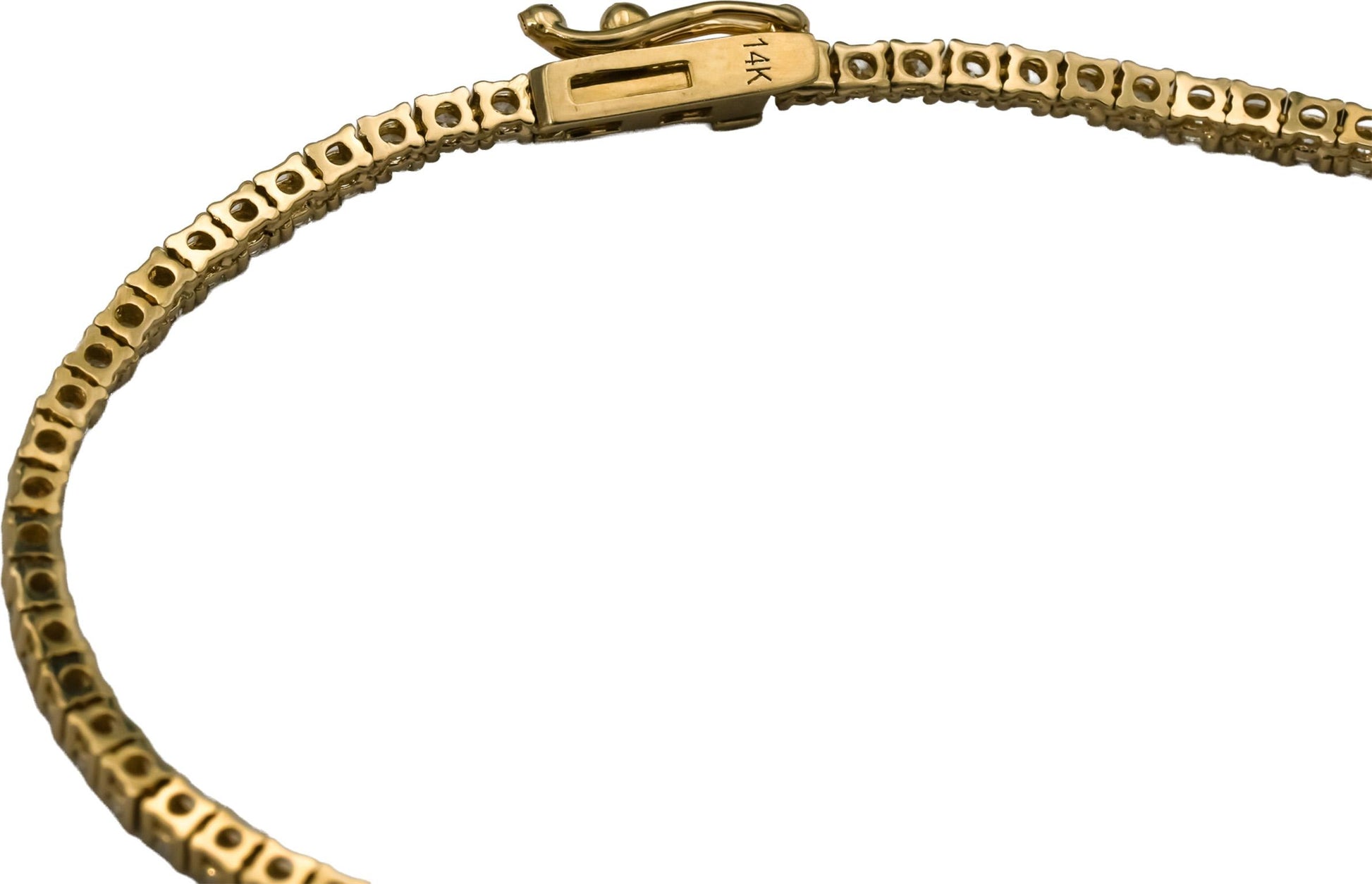 14k Yellow Gold Round Diamond Tennis Necklace 5.45CT