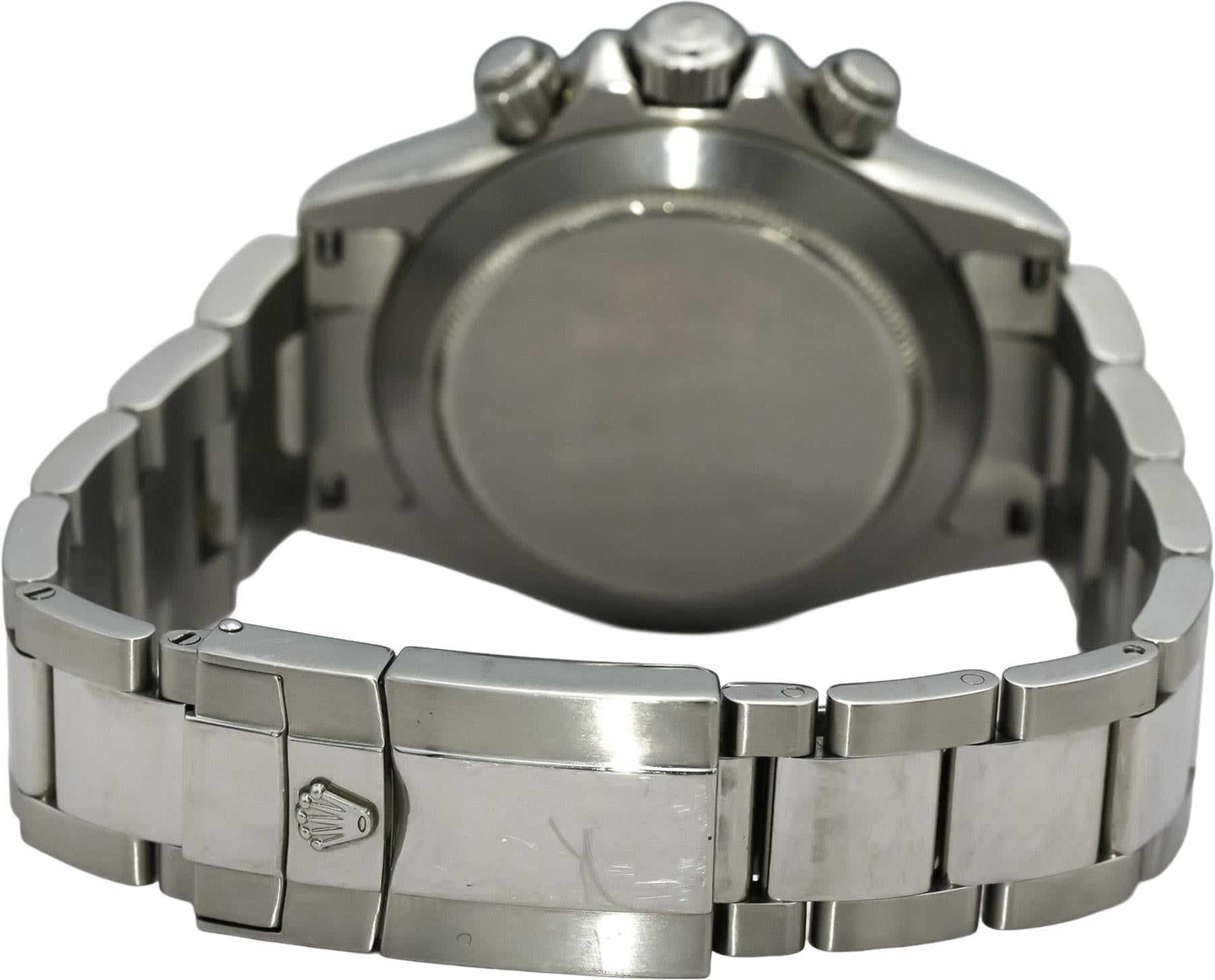 ROLEX Stainless Steel Cosmograph Daytona Black Dial Automatic Watch Ref. 116520