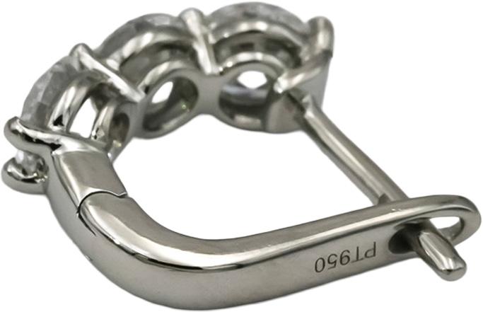 Platinum VS Round Lab-Grown Diamond Huggie Earrings 1.68CT