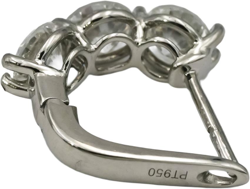 Platinum VS Round Lab-Grown Diamond Huggie Earrings 3.12CT