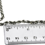 10k White Gold Diamond Cut Solid Rope Chain Necklace 4.0mm Wide