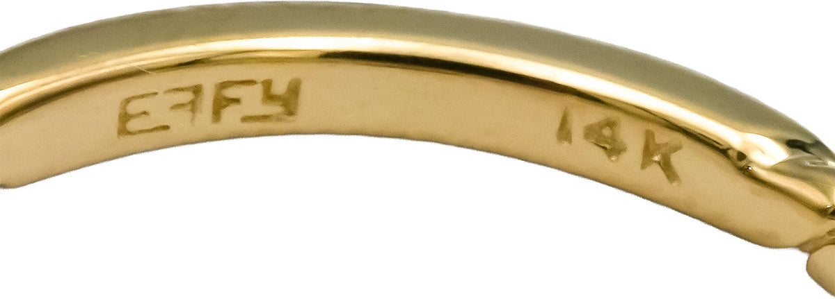 EFFY 14k Yellow Gold Emerald Cut Ruby Solitaire Ring 0.50CT Size 6.75
